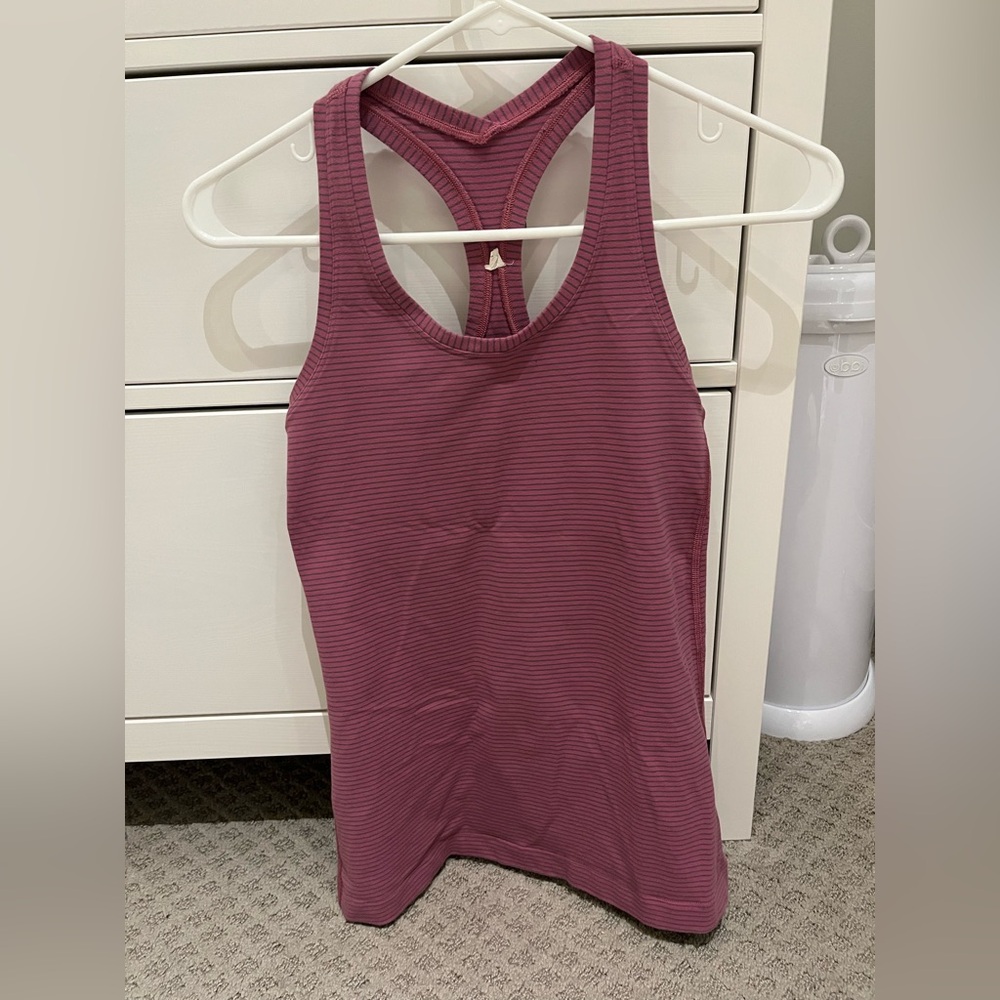 Lululemon Pink Striped Tank Top - Size 6